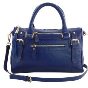 NEW Erica Anenberg “Venteux” Cobalt Blue Leather Satchel Bag